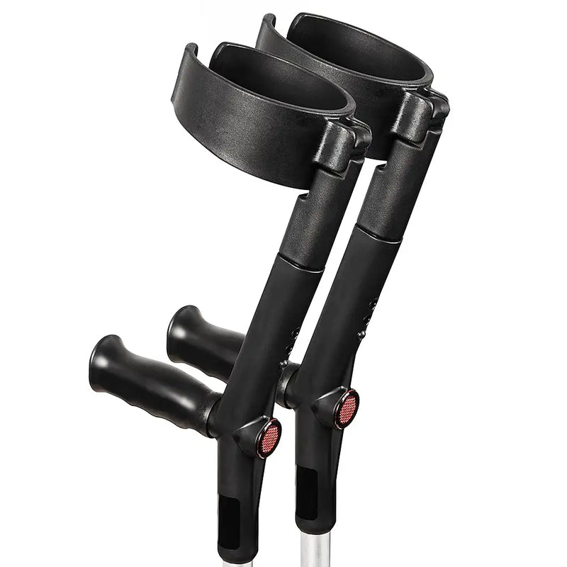 Rebotec Safe-In-Soft, Forearm Crutches with Safety Cuff & Hinge